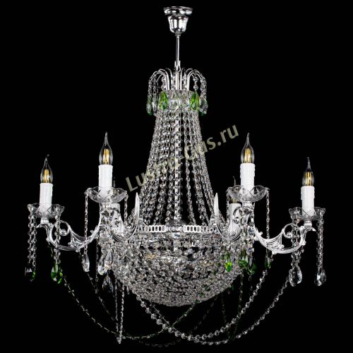 Люстра Елизавета малая №9 зеленая в Сочи Гусь Хрустальный