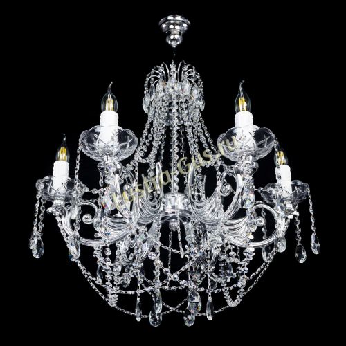 Люстра Елизавета малая (рожки - металл) в Сочи Гусь Хрустальный