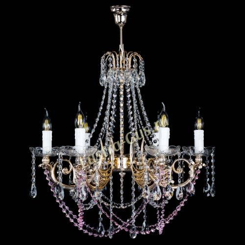 Люстра Елизавета малая Розовая (рожки - металл) в Сочи Люстра Елизавета малая Розовая (рожки - металл) в Сочи