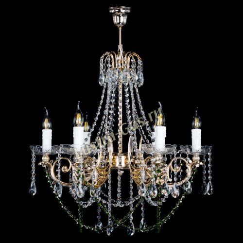 Люстра Елизавета малая Зеленая (рожки - металл) в Сочи Люстра Елизавета малая Зеленая (рожки - металл) в Сочи