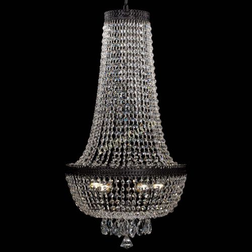 Люстра Флоренция №5 Купол черная удлиненная в Сочи Гусь Хрустальный