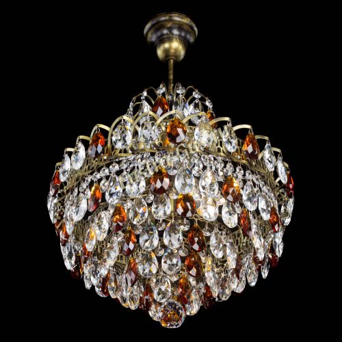 Люстра Грация с подвесом под бронзу Чайная в Сочи Гусь Хрустальный