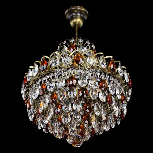 Люстра Грация с подвесом под бронзу Чайная в Сочи Гусь Хрустальный