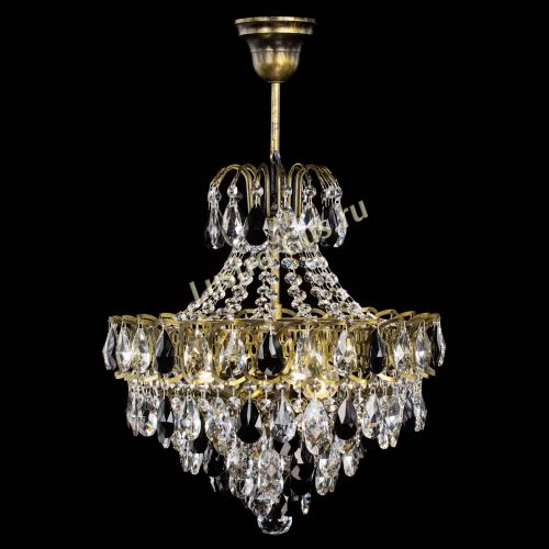 Люстра Грация с подвесом под бронзу Черная в Сочи Гусь Хрустальный