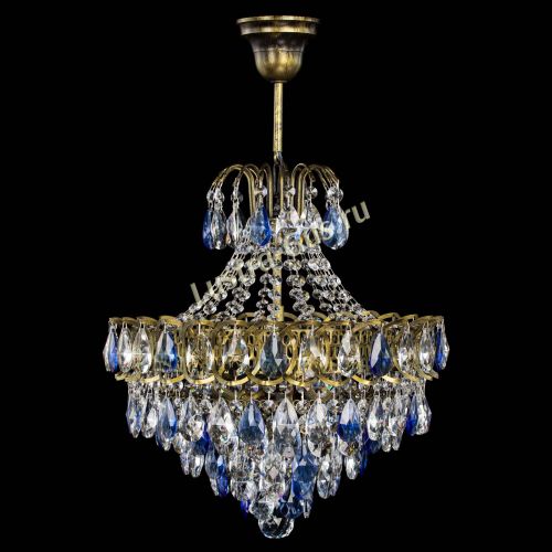 Люстра Грация с подвесом под бронзу Синяя в Сочи Люстра Грация с подвесом под бронзу Синяя в Сочи