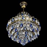 Люстра Грация с подвесом под бронзу Синяя в Сочи Люстра Грация с подвесом под бронзу Синяя в Сочи