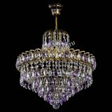 Люстра Грация №5 с подвесом под бронзу Фиолетовая в Сочи