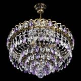 Люстра Грация №5 с подвесом под бронзу Фиолетовая в Сочи