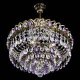 Люстра Грация №5 с подвесом под бронзу Фиолетовая в Сочи
