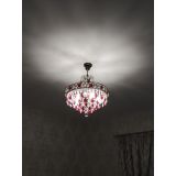 Люстра Грация №5 с подвесом под бронзу Красная в Сочи