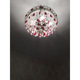 Люстра Грация №5 с подвесом под бронзу Красная в Сочи