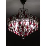 Люстра Грация №5 с подвесом под бронзу Красная в Сочи