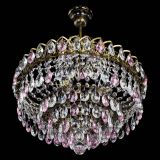 Люстра Грация №5 с подвесом под бронзу Розовая в Сочи