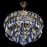 Люстра Грация №5 с подвесом под бронзу Синяя в Сочи