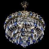 Люстра Грация №5 с подвесом под бронзу Синяя в Сочи
