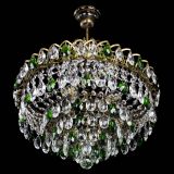 Люстра Грация №5 с подвесом под бронзу Зеленая в Сочи