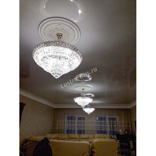 Люстра Хрустальный Каскад №1 с подвесом в Сочи Гусь Хрустальный