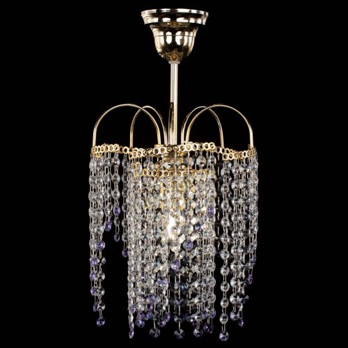 Люстра Иволга №1 Оптикон фиолетовая в Сочи Гусь Хрустальный