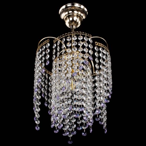 Люстра Иволга №1 Оптикон фиолетовая в Сочи Гусь Хрустальный