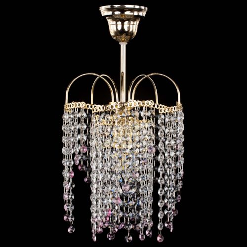 Люстра Иволга №1 Оптикон розовая в Сочи Гусь Хрустальный