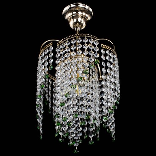 Люстра Иволга №1 Оптикон зеленая в Сочи Гусь Хрустальный