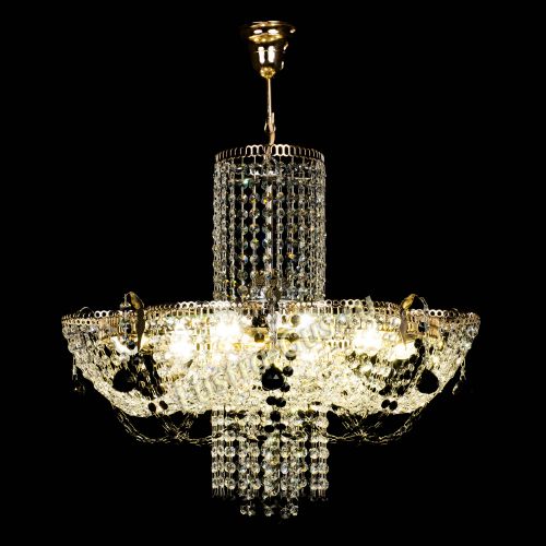 Люстра Камея №6 подвесная черная в Сочи Гусь Хрустальный