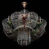Люстра Камея №6 подвесная красно-зеленая в Сочи