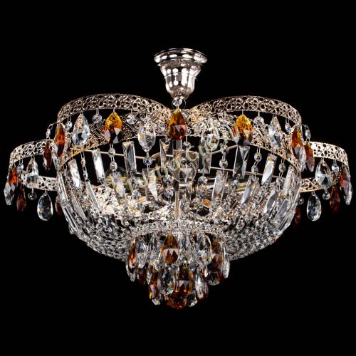 Люстра Камея Флора №5 с подвесом Чайная в Сочи Гусь Хрустальный