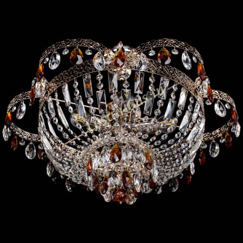 Люстра Камея Флора №5 с подвесом Чайная в Сочи Гусь Хрустальный