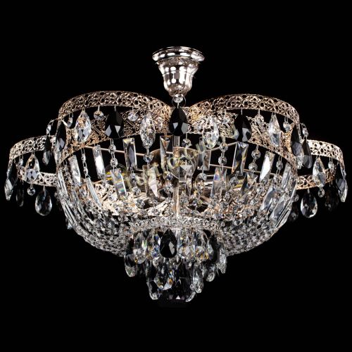 Люстра Камея Флора №5 с подвесом Черная в Сочи Гусь Хрустальный