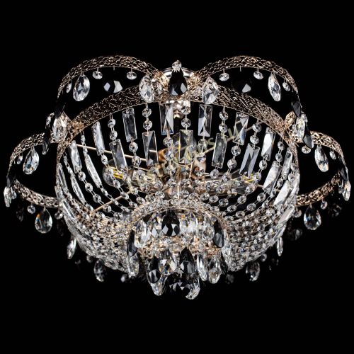 Люстра Камея Флора №5 с подвесом Черная в Сочи Гусь Хрустальный