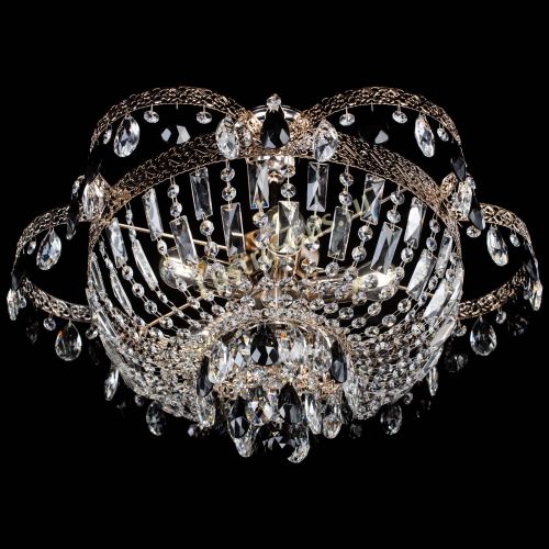 Люстра Камея Флора №5 с подвесом Черная в Сочи Гусь Хрустальный