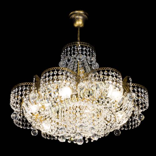 Люстра Камея Шар с подвесом под бронзу в Сочи Гусь Хрустальный