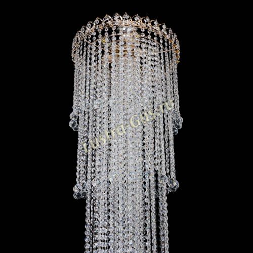 Люстра Капель 5 ламп шар 30 см длинная   в Сочи Гусь Хрустальный