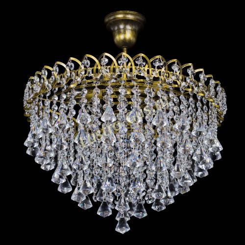 Люстра Капель Пирамида 30 с подвесом под бронзу в Сочи Гусь Хрустальный