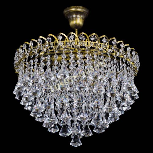 Люстра Капель Пирамида 40 с подвесом под бронзу в Сочи Гусь Хрустальный