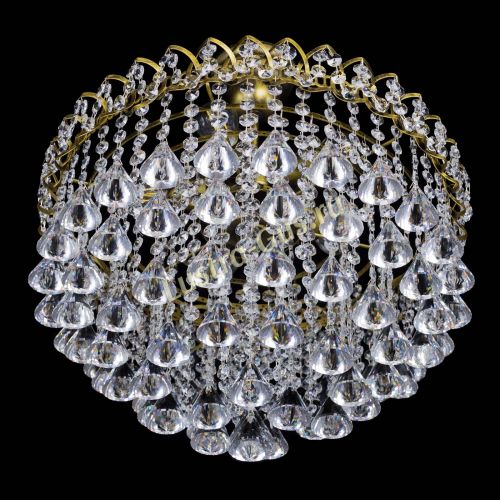 Люстра Капель Пирамида 40 с подвесом под бронзу в Сочи Гусь Хрустальный