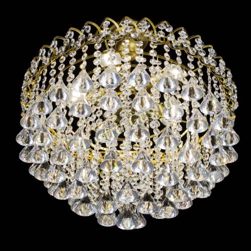 Люстра Капель Пирамида 40 с подвесом под бронзу в Сочи Гусь Хрустальный