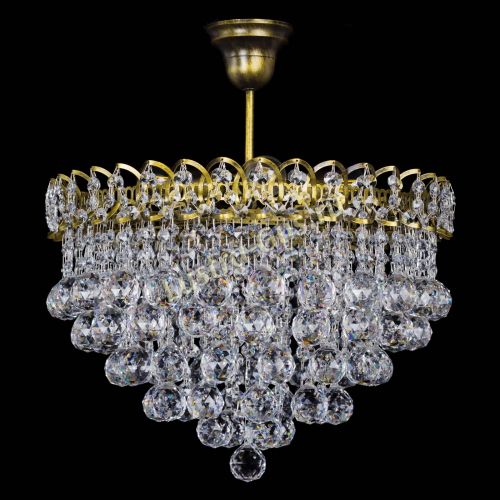 Люстра Капель Пирамида Шар 40 с подвесом под бронзу в Сочи Гусь Хрустальный