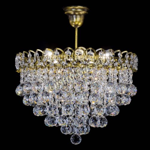 Люстра Капель Пирамида Шар 40 с подвесом под бронзу в Сочи Гусь Хрустальный