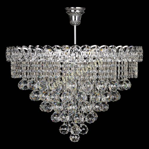 Люстра Капель Пирамида Шар 40 с подвесом в Сочи Гусь Хрустальный