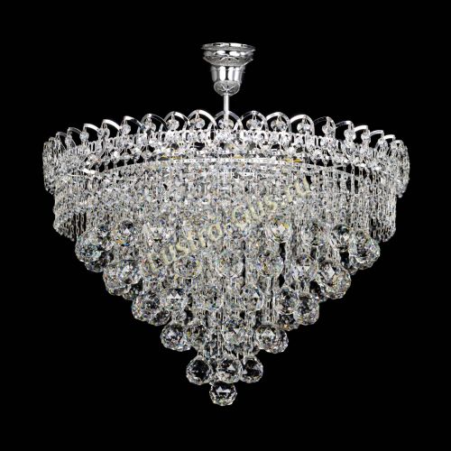 Люстра Капель Пирамида Шар 40 с подвесом в Сочи Гусь Хрустальный