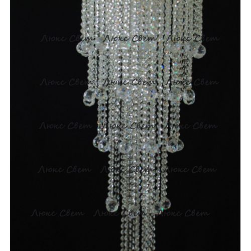 Люстра Капель 5 ламп шар 40 мм длинная в Сочи Гусь Хрустальный