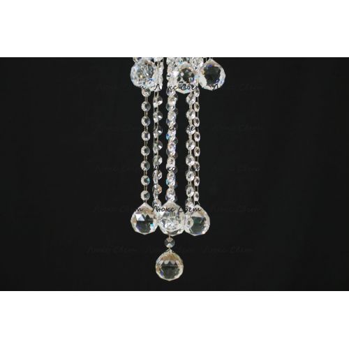 Люстра Капель 5 ламп шар 40 мм длинная в Сочи Гусь Хрустальный