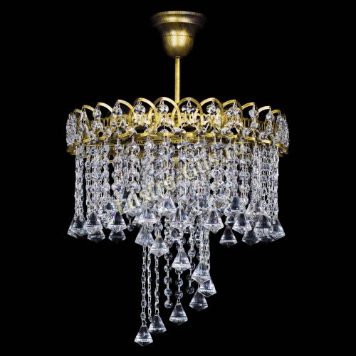 Люстра Капель Водоворот под бронзу конус 30 в Сочи Гусь Хрустальный