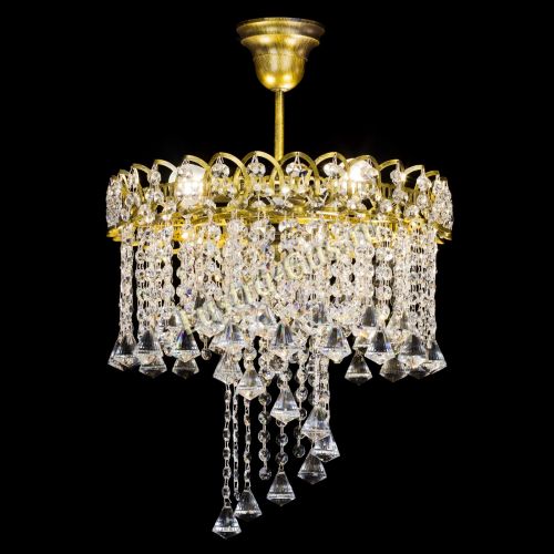 Люстра Капель Водоворот под бронзу конус 30 в Сочи Гусь Хрустальный