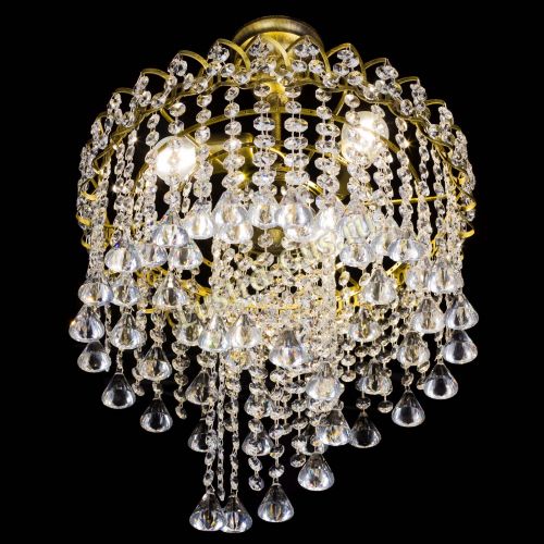 Люстра Капель Водоворот под бронзу конус 30 в Сочи Гусь Хрустальный