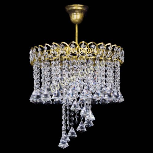 Люстра Капель Водоворот под бронзу конус 40 в Сочи Гусь Хрустальный