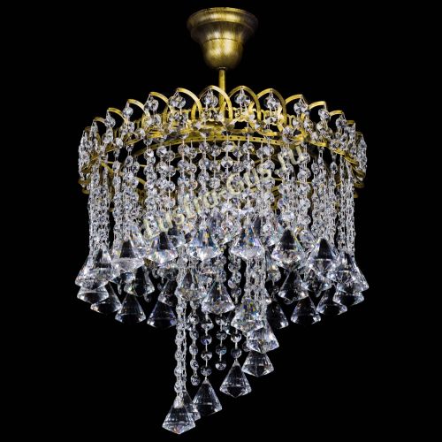 Люстра Капель Водоворот под бронзу конус 40 в Сочи Гусь Хрустальный