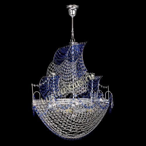 Люстра Каравелла №1 синяя в Сочи Гусь Хрустальный